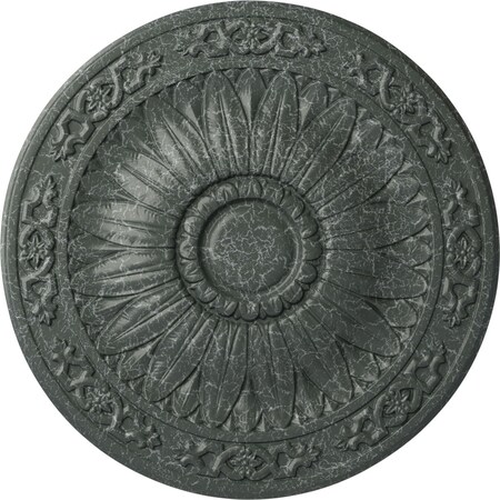 Ekena Millwork Lunel Ceiling Medallion (Fits Canopies up to 3 3/4"), 20 1/4"OD x 1 1/2"P, Athenian Green Crackle CM20LUAGC